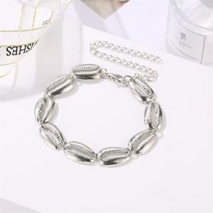 Seashell Design Silver Metal Anklet for Women - One Size