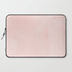 Seashell Pink Watercolor Computer Cover by Simple Luxe - Laptop Sleeve - 15"