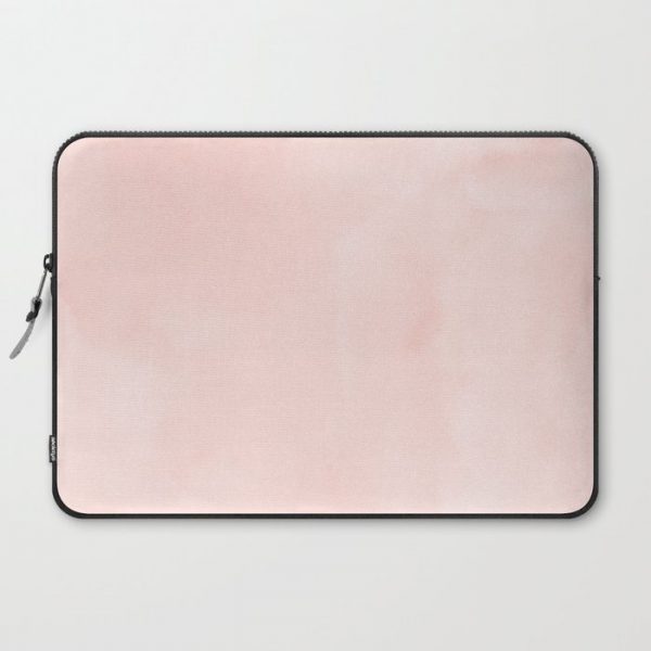 Seashell Pink Watercolor Computer Cover by Simple Luxe - Laptop Sleeve - 15"