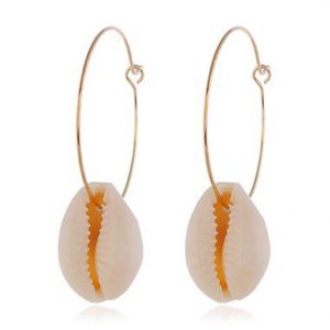 Seashell Shaped Gold Metal for Lady - One Size