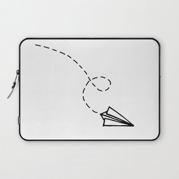 Send It // Simple Paper Airplane Drawing Computer Cover by Stop the Presses - Laptop Sleeve - 13"