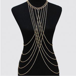 Sexy Tassels Crossover Harness Waist Necklace