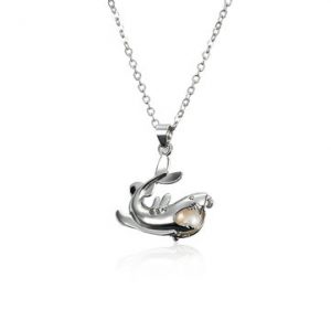 Shark Pendant Pearl Necklace