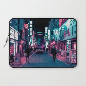 Shimmering Neon Lights of Tokyo Computer Cover by HimanshiShah - Laptop Sleeve - 13"