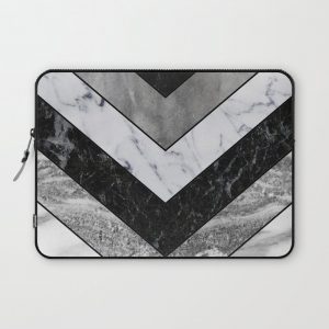 Shimmering mirage - grey marble chevron Computer Cover by marbleco - Laptop Sleeve - 13"