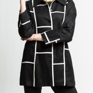 Shirt Collar Long Sleeve Elegant H-line Plus Size Linen Coat