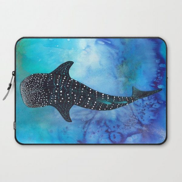 Silent Swim Computer Cover by Cat Barrett Art - Laptop Sleeve - 15"