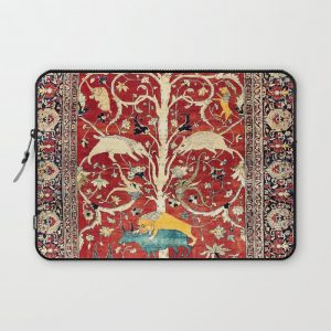 Silk Heriz Azerbaijan Northwest Persian Rug Print Computer Cover by Vicky Brago-MitchellA(r) - Laptop Sleeve - 13"