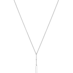 Silver 925 Sterling Silver Geometry Pendant Drop Necklace