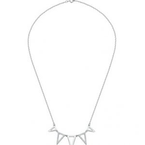 Silver 925 Sterling Silver Triangle Geometric Appeal Necklace