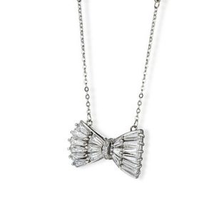 Silver Bowknot Silver Necklace