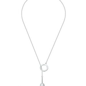 Silver Imitation Pearl 925 Sterling Silver Moon Dew Necklace