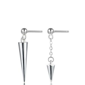 Silver Pearl Geometry 925 Sterling Silver Earrings