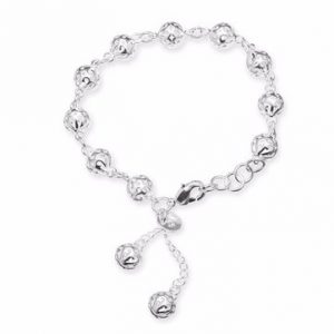 Silver Plated Hollow Beads Bracelet