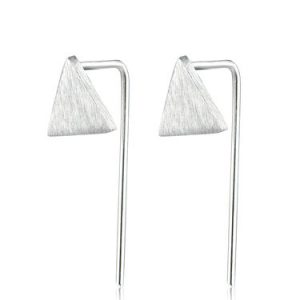 Silver Triangle 925 Sterling Silver Earrings