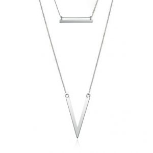 Silver Triangle Arrow Copper Necklace