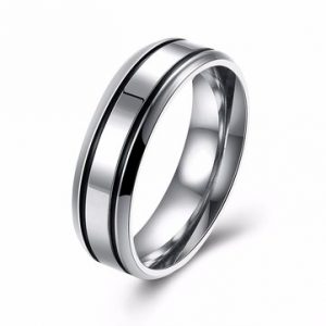 Simple Couple Ring Stainless Steel Wedding Ring