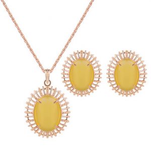 Simple Jewelry Set Resin Earrings Necklace Set