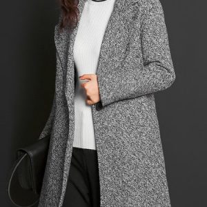 Simple Long Sleeve Lapel Coat