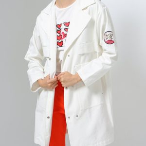 Simple Pockets Long Sleeve Lapel Cotton Coat