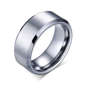 Simple Tungsten Ring Gold Ring Anti-Scratch Men Finger Ring