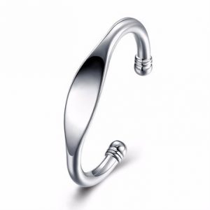 Simple Unisex Bracelet Opening Flat Women Men Bracelet