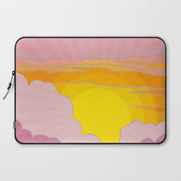 Sixties Inspired Psychedelic Sunrise Surprise Computer Cover by Little Bunny Sunshine - Laptop Sleeve - 15"