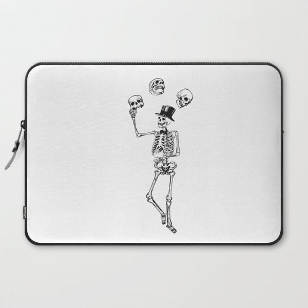 Skeleton juggles skulls Death Computer Cover by Original DNA Plus - Laptop Sleeve - 15"