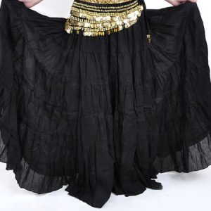 Skirt Belly Dance Costume Black Linen Bollywood Dance Bottom