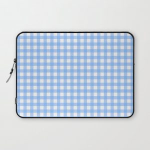 Sky Blue Gingham Computer Cover by Color Obsession - Laptop Sleeve - 13"