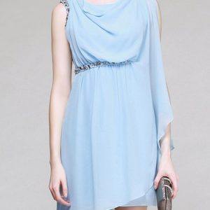 Sleeveless Elegant Asymmetrical Party Dress