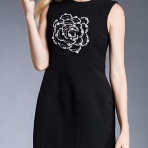 Sleeveless Floral Crew Neck Casual Cotton-blend Mini Dress