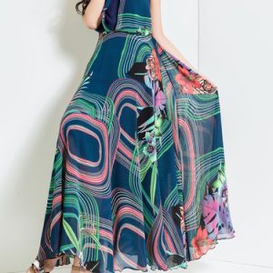 Sleeveless Swing Casual Polyester Maxi Dress