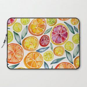 Sliced Citrus Watercolor Computer Cover by Cat Coquillette - Laptop Sleeve - 15"