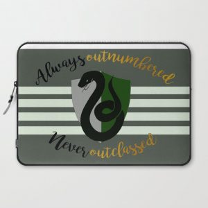 Slytherin Always Outnumbered, Never Outclassed Computer Cover by digitalartbyvictoria - Laptop Sleeve - 15"