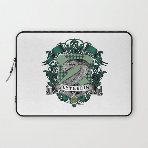 Slytherin Color Crest Computer Cover by Wildwither - Laptop Sleeve - 13"