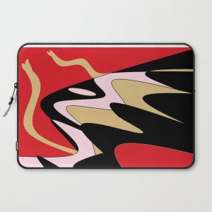 Snake Hill - Red and Black Computer Cover by ayamaries - Laptop Sleeve - 15"