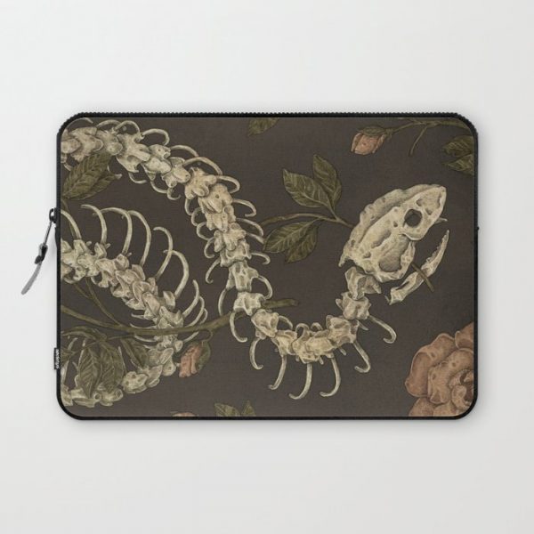 Snake Skeleton Computer Cover by Jessica Roux - Laptop Sleeve - 13"