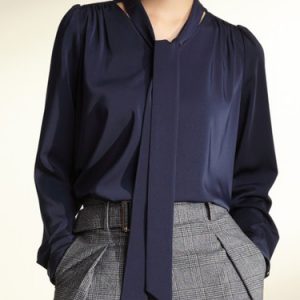 Solid Casual Polyester Long Sleeve Blouse