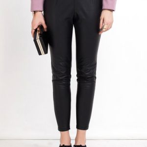 Solid Casual Skinny Leg Pants