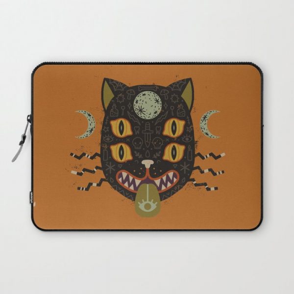 Spooky Cat Computer Cover by Camille Chew - Laptop Sleeve - 13"