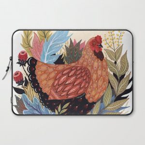 Spring Chicken Computer Cover by Angela Rizza - Laptop Sleeve - 15"