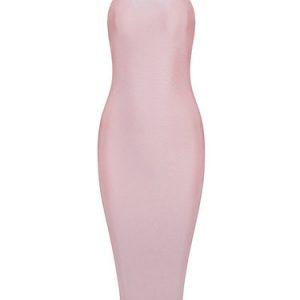 Square Neck Cocktail Sleeveless Midi Dress