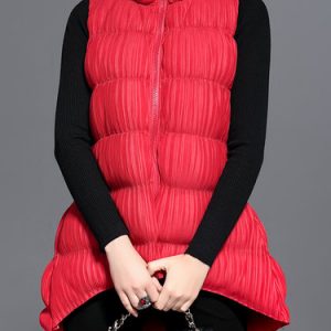 Stand Collar Sleeveless Casual Coat