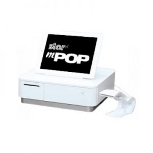 Star Micronics 39650111 mPOP MPOP10-B1 Scanner 2 Inch Printer Cash Drawer Tablet Stand Internal PS White