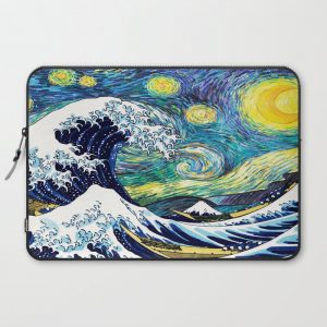 Starry Wave Night Computer Cover by Erwinbutar - Laptop Sleeve - 15"