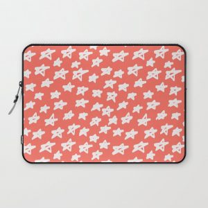 Stars Living Coral Computer Cover by LaVieClaire - Laptop Sleeve - 13"