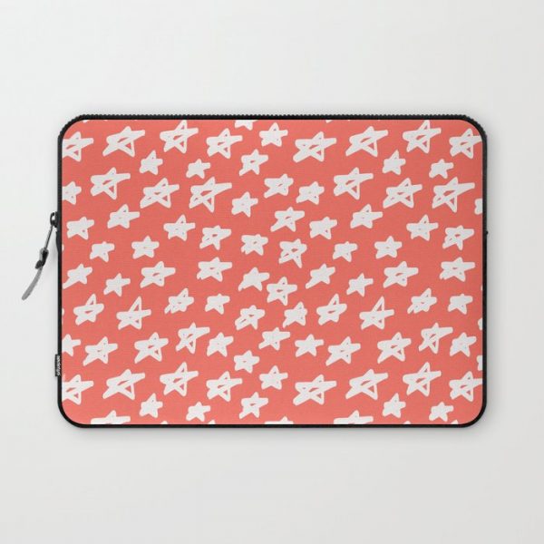 Stars Living Coral Computer Cover by LaVieClaire - Laptop Sleeve - 13"