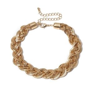 Statement Alloy Twist Chain Necklace