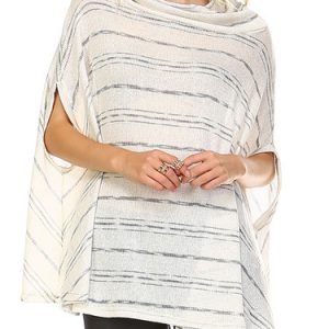 Statement Knitted Short Sleeve Poncho And Cape